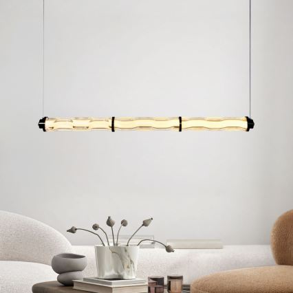 LED luster na sajli CORTE LED/25W/230V crna