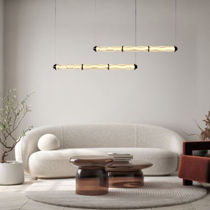 LED luster na sajli CORTE LED/25W/230V crna