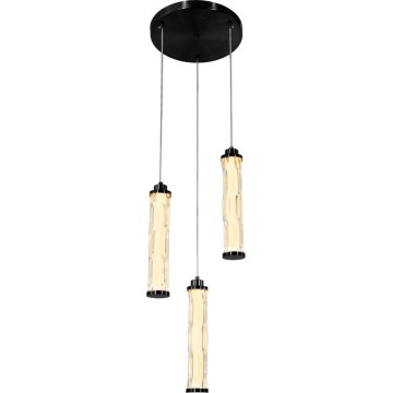 LED luster na sajli CORTE LED/25W/230V crni