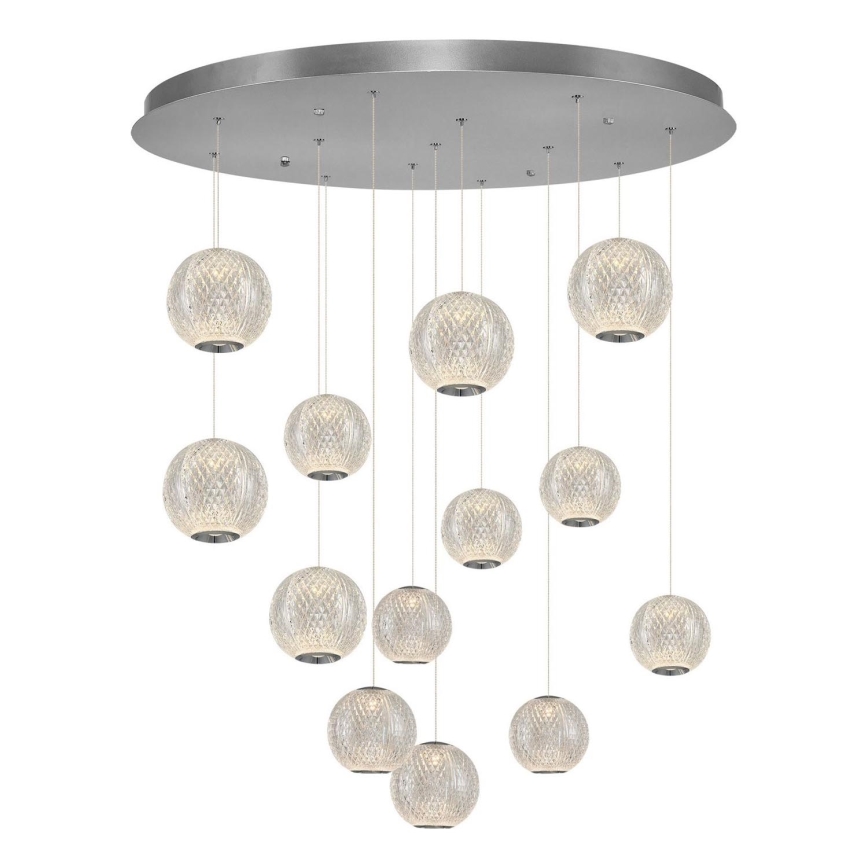 LED luster na sajli CREMONA 13xLED/5W/230V 3000K matni krom