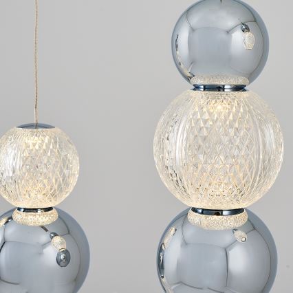 LED luster na sajli CREMONA LED/27W/230V 3000K matni krom