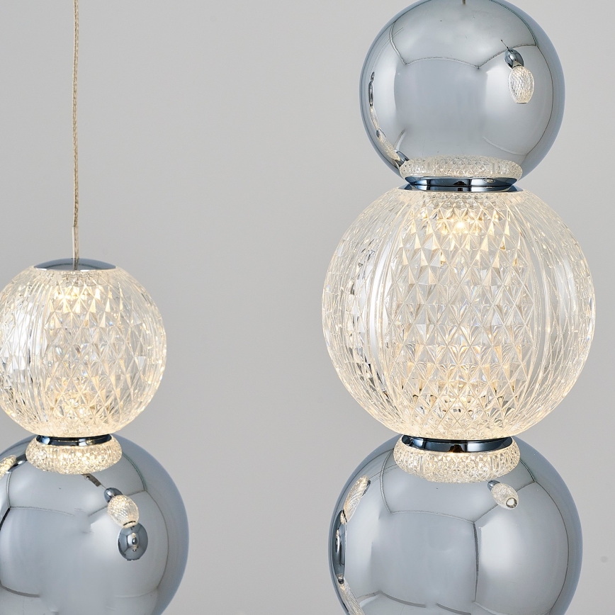 LED luster na sajli CREMONA LED/27W/230V 3000K matni krom