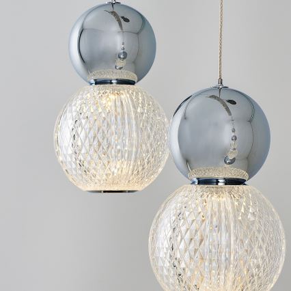 LED luster na sajli CREMONA LED/27W/230V 3000K matni krom