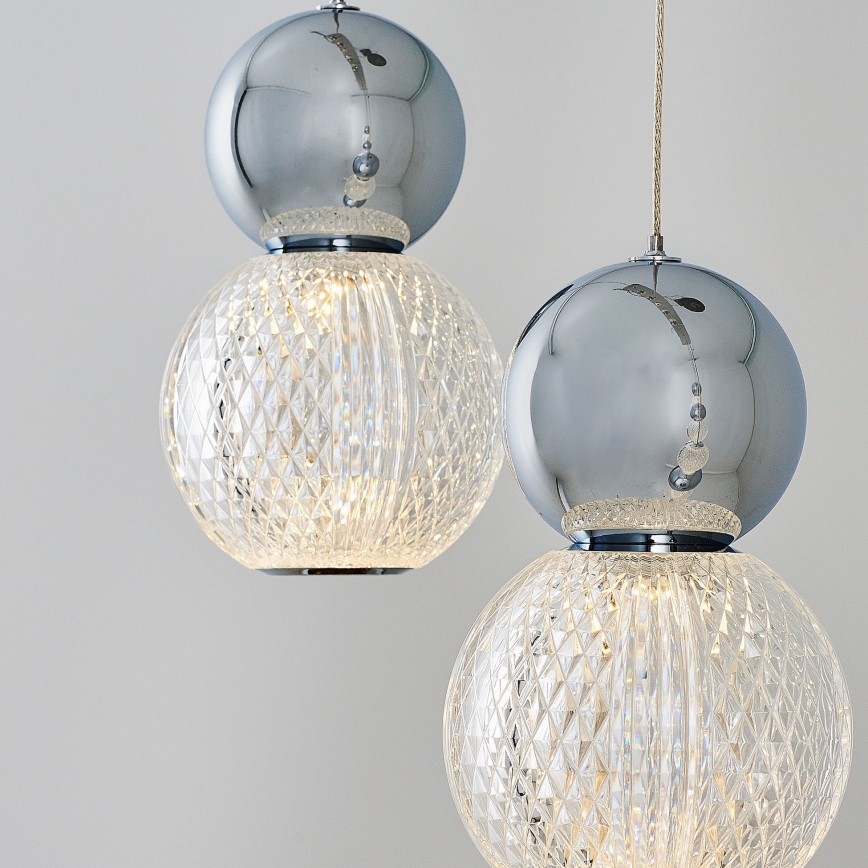 LED luster na sajli CREMONA LED/27W/230V 3000K matni krom