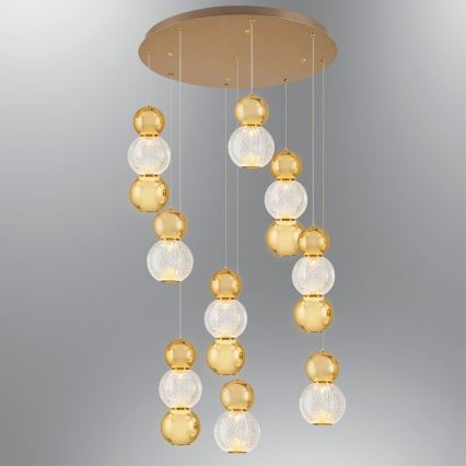 LED luster na sajli CREMONA LED/51W/230V 3000K zlatna