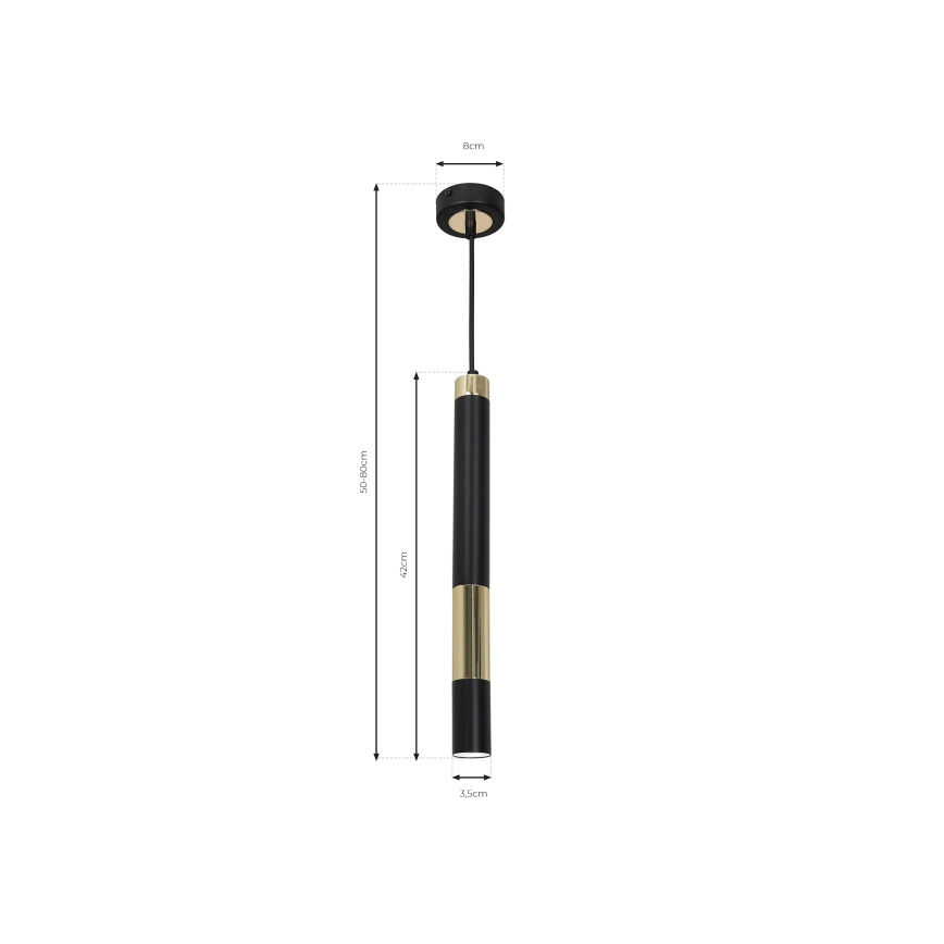 LED Luster na sajli DALLAS 1xGU10/3W/230V