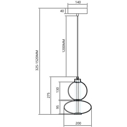 LED Luster na sajli DAPHNE LED/12W/230V siva