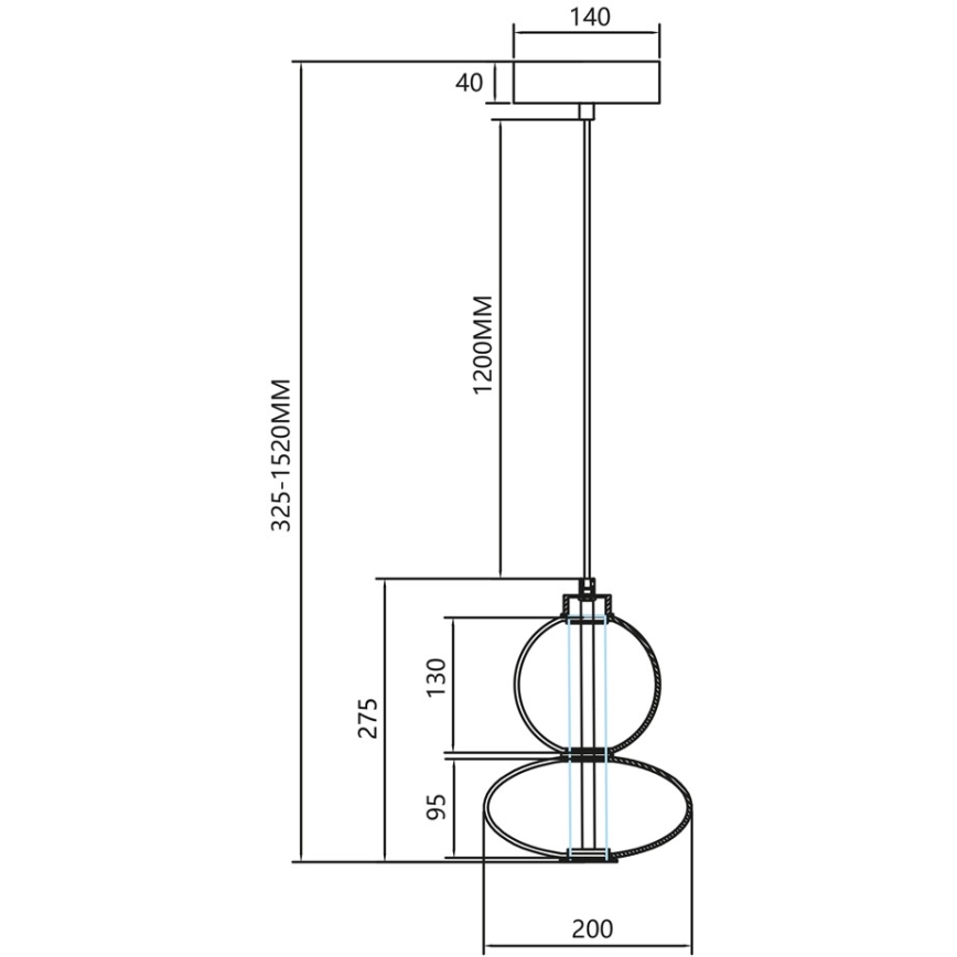 LED Luster na sajli DAPHNE LED/12W/230V siva