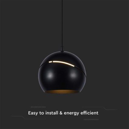 LED Luster na sajli dodirni LED/8,5W/230V 3000K crna