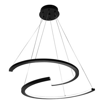 LED Luster na sajli DOUBLEMOON LED/30W/230V crna