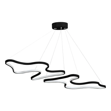 LED luster na sajli DUPLE ARTISAN LED/80W/230V 4000K crne boje