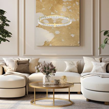 LED Luster na sajli ELEGANCE LED/36W/230V pr. 60 cm zlatna