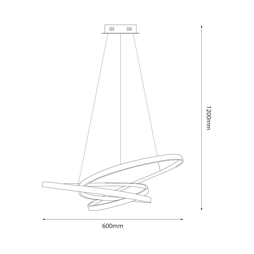 LED Luster na sajli EMPOLI LED/55W/230V crna