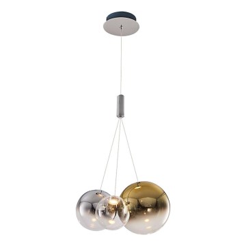 LED luster na sajli ENNA 3xG9/5W/230V 3000K zadimljena/zlatna