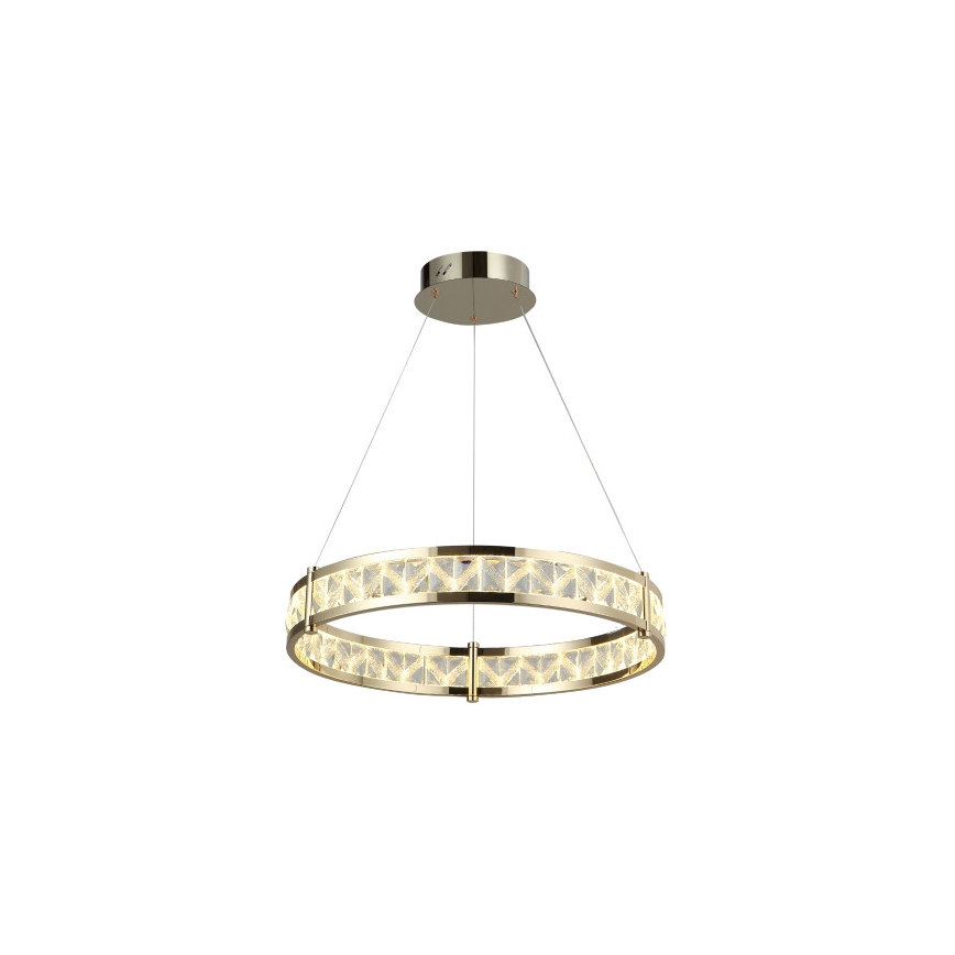 Kristalni LED luster s prigušivanjem na sajli ENRIQUE LED/55W//230V 3000-6000K Ø 80 cm + daljinski upravljač