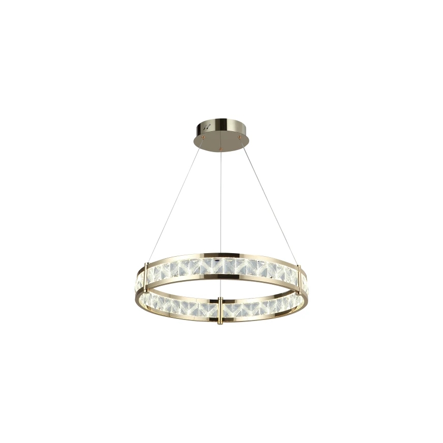 Kristalni LED luster s prigušivanjem na sajli ENRIQUE LED/55W//230V 3000-6000K Ø 80 cm + daljinski upravljač
