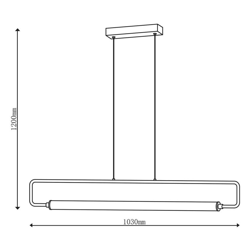 LED luster na sajli FELICJA LED/30W/230V 4000K crni