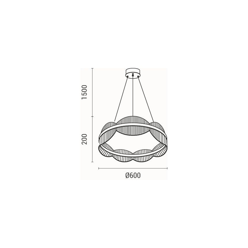 LED Luster na sajli FIRENZE LED/60W/230V 3000K pr. 60 cm