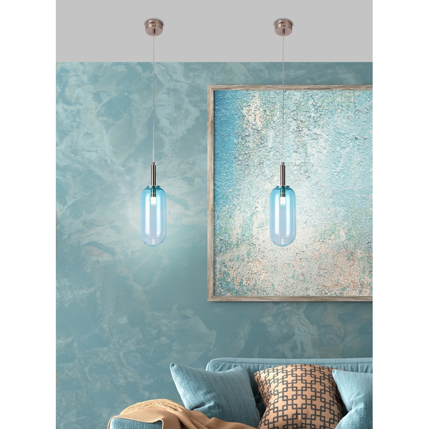 LED luster na sajli FIUGGI LED/6W/230V plava