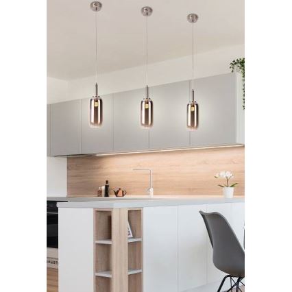 LED luster na sajli FIUGGI LED/6W/230V siva