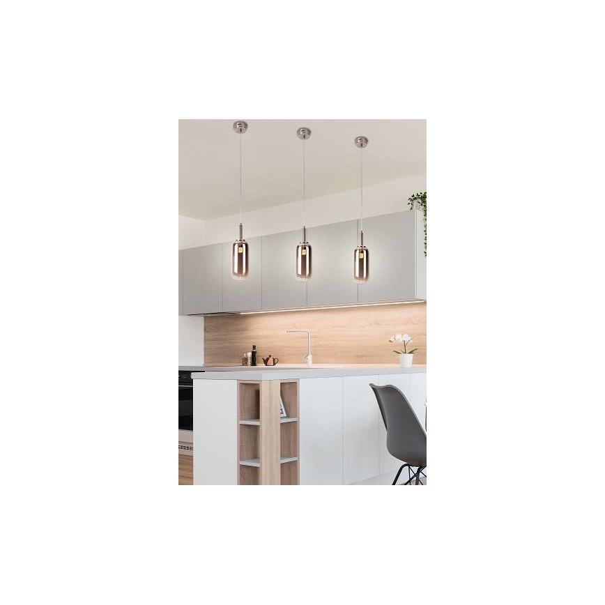 LED luster na sajli FIUGGI LED/6W/230V siva
