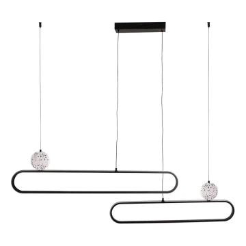 LED luster na sajli FLORENTYNA LED/48W/230V 4000K crna/bijela