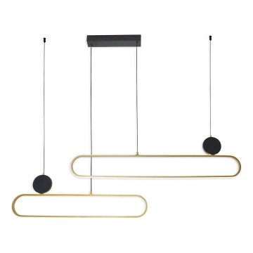 LED luster na sajli FLORENTYNA LED/48W/230V 4000K zlatna/crna