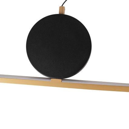 LED luster na sajli FLORENTYNA LED/48W/230V 4000K zlatna/crna