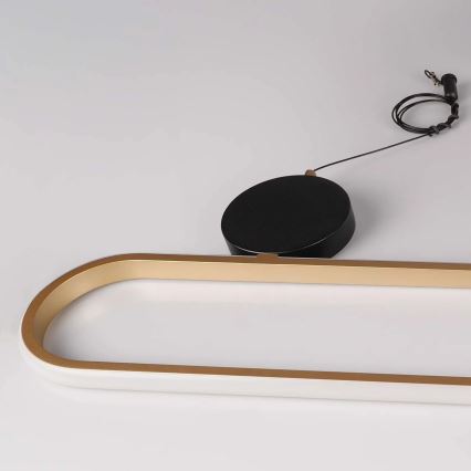 LED luster na sajli FLORENTYNA LED/48W/230V 4000K zlatna/crna