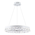 LED luster na sajli FROZI LED/32W/230V Ø 50 cm bijela
