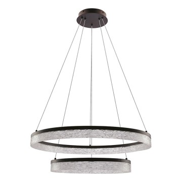 LED luster na sajli FROZI LED/38W/230V pr. 60 cm crna