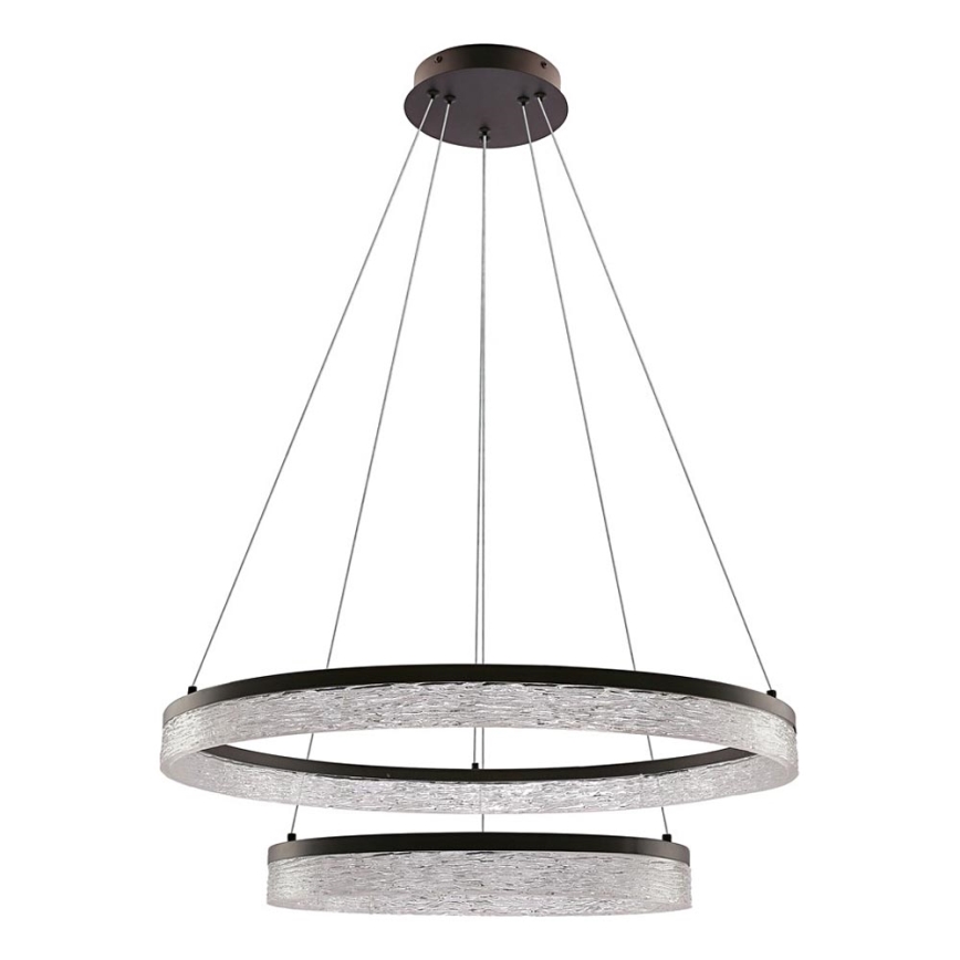 LED luster na sajli FROZI LED/38W/230V pr. 60 cm crna