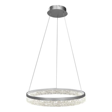 LED luster na sajli GALA LED/25W/230V Ø 50 cm, srebrne boje