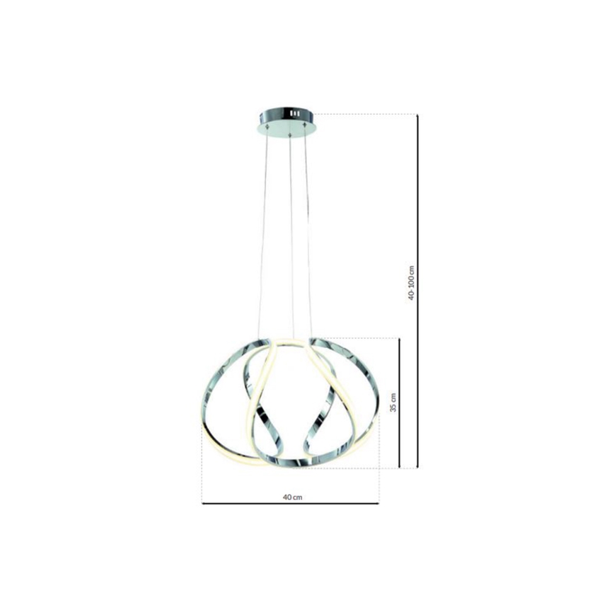 LED Luster na sajli GLOBE 1xLED/50W/230V