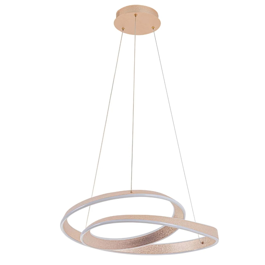 LED luster na sajli GLOW, 75W, 230V, 4000K, Ø 60 cm, zlatna