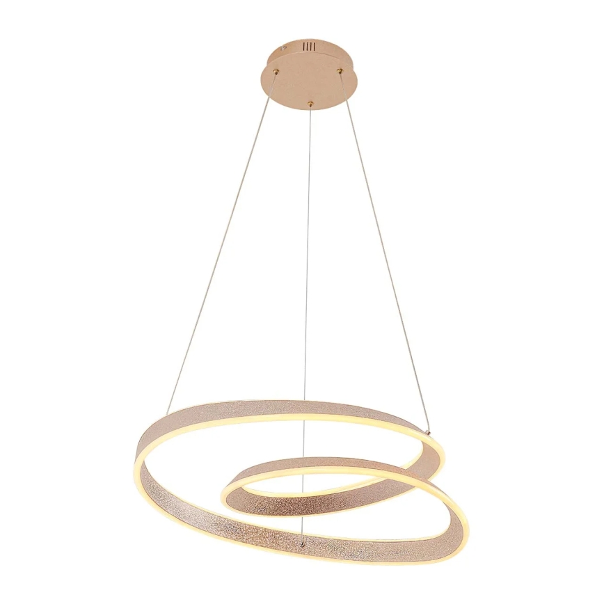 LED luster na sajli GLOW, 75W, 230V, 4000K, Ø 60 cm, zlatna