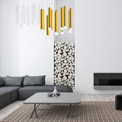 LED Luster na sajli GOLDIE 13xLED/12W/230V zlatna