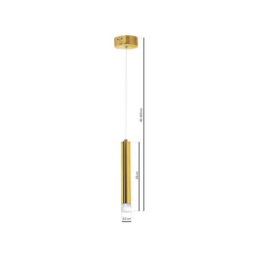 LED Luster na sajli GOLDIE 1xLED/5W/230V zlatna