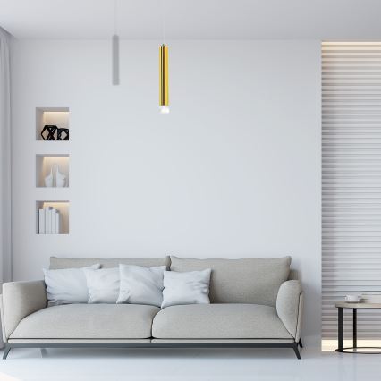 LED luster na sajli GOLDIE LED/5W/230V zlatni