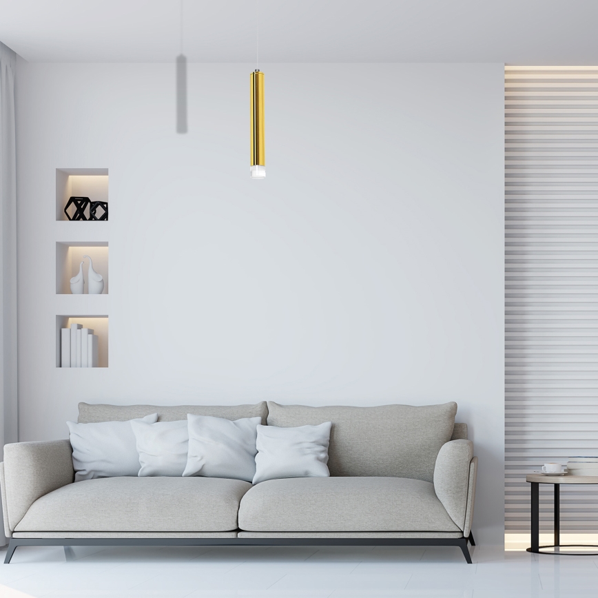 LED luster na sajli GOLDIE LED/5W/230V zlatni