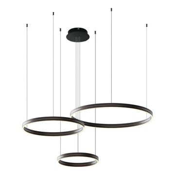 LED Luster na sajli GRAVITY LED/108W/230V crna