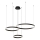 LED Luster na sajli GRAVITY LED/108W/230V crna