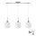 LED luster na sajli HARMA 3xE27/60W/230V matni krom/bijela