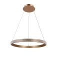LED Luster na sajli HASHIM LED/34W/230V pr. 60 cm bakrena