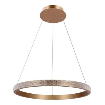 LED Luster na sajli HASHIM LED/34W/230V pr. 60 cm bakrena
