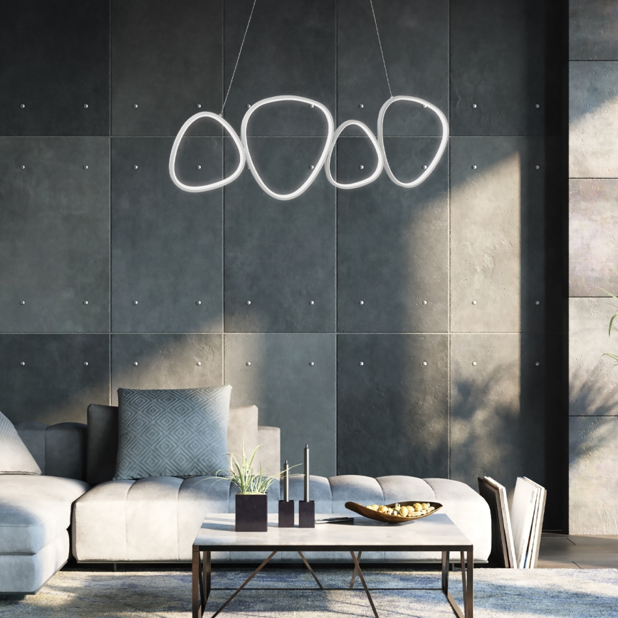 LED luster na sajli HELIX LED/50W/230V srebrni