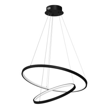 LED Luster na sajli HOOP LED/51W/230V pr. 60 cm 4000K crna