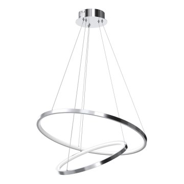 LED Luster na sajli HOOP LED/51W/230V pr. 60 cm 4000K sjajni krom