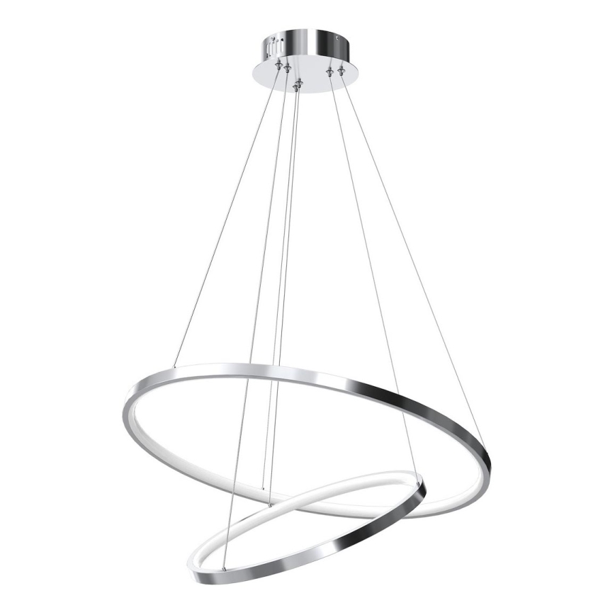 LED Luster na sajli HOOP LED/51W/230V pr. 60 cm 4000K sjajni krom