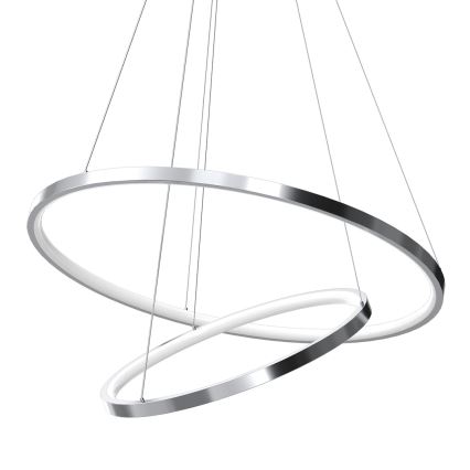 LED Luster na sajli HOOP LED/51W/230V pr. 60 cm 4000K sjajni krom